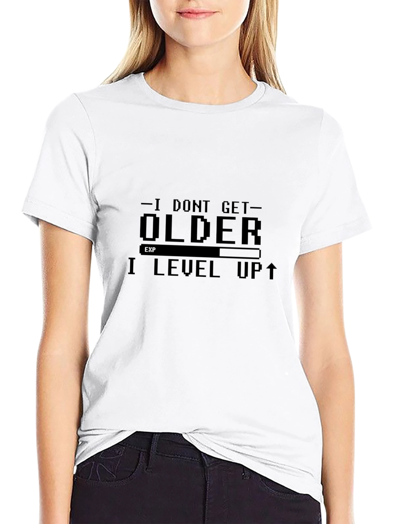 Black I Don't Get Older I Level Up Black T-Shirt view 9