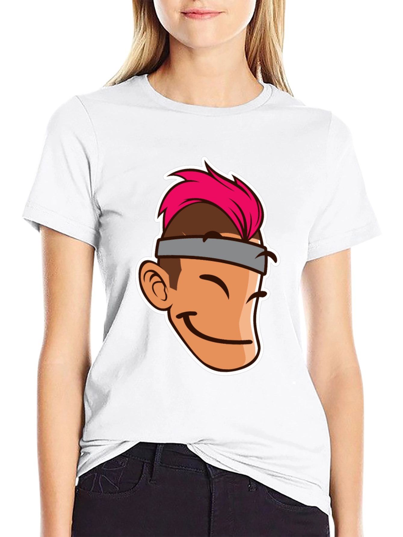 Black Cartoon Character Graphic Tee - Black T-Shirt view 9