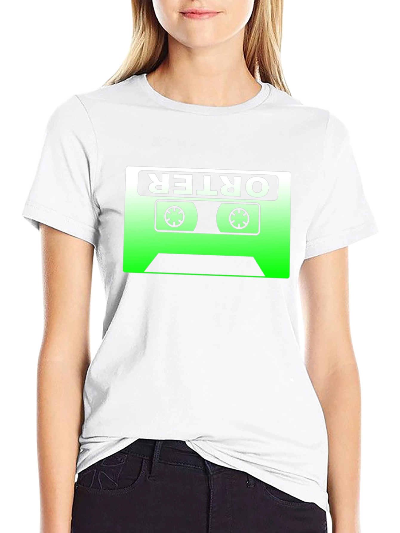 Black Retro Cassette Tape T-Shirt - Vintage Music Lover Tee view 9