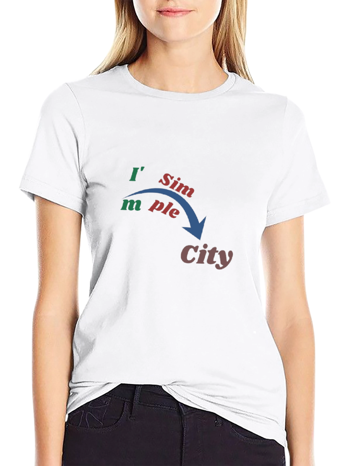 Black Simple City Graphic T-Shirt view 9