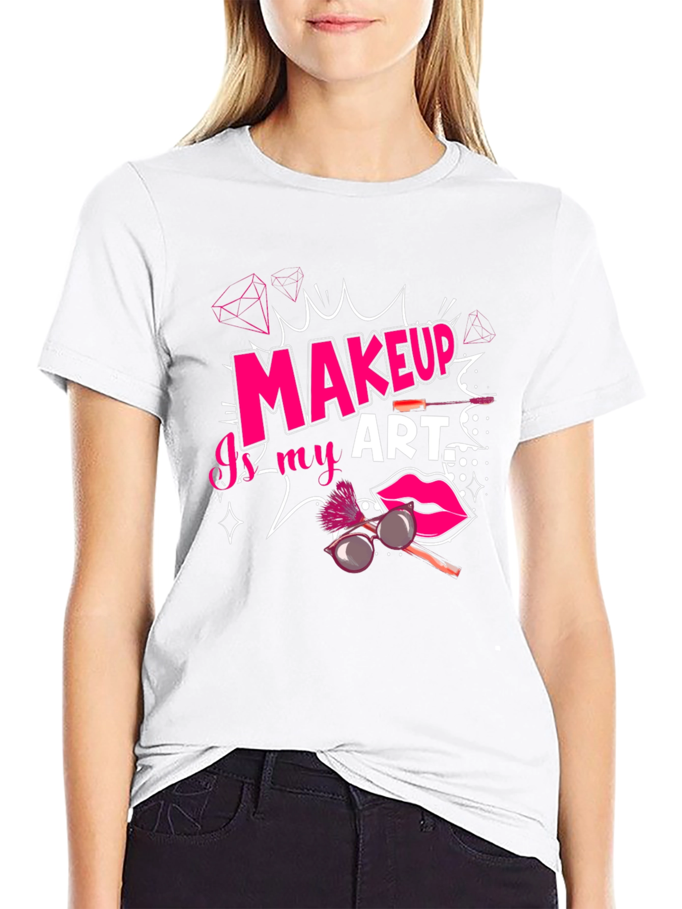 Black Makeup is My Art T-Shirt - Black view 9
