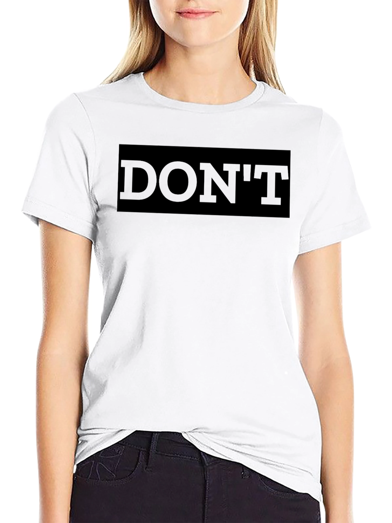 Black Men's Black 'DON'T' Graphic T-Shirt view 9