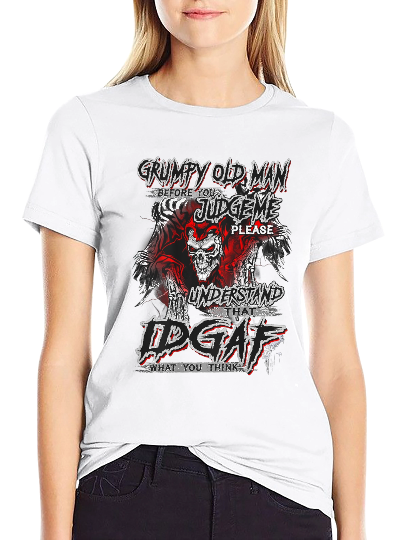 Black Grumpy Old Man Graphic Tee view 9