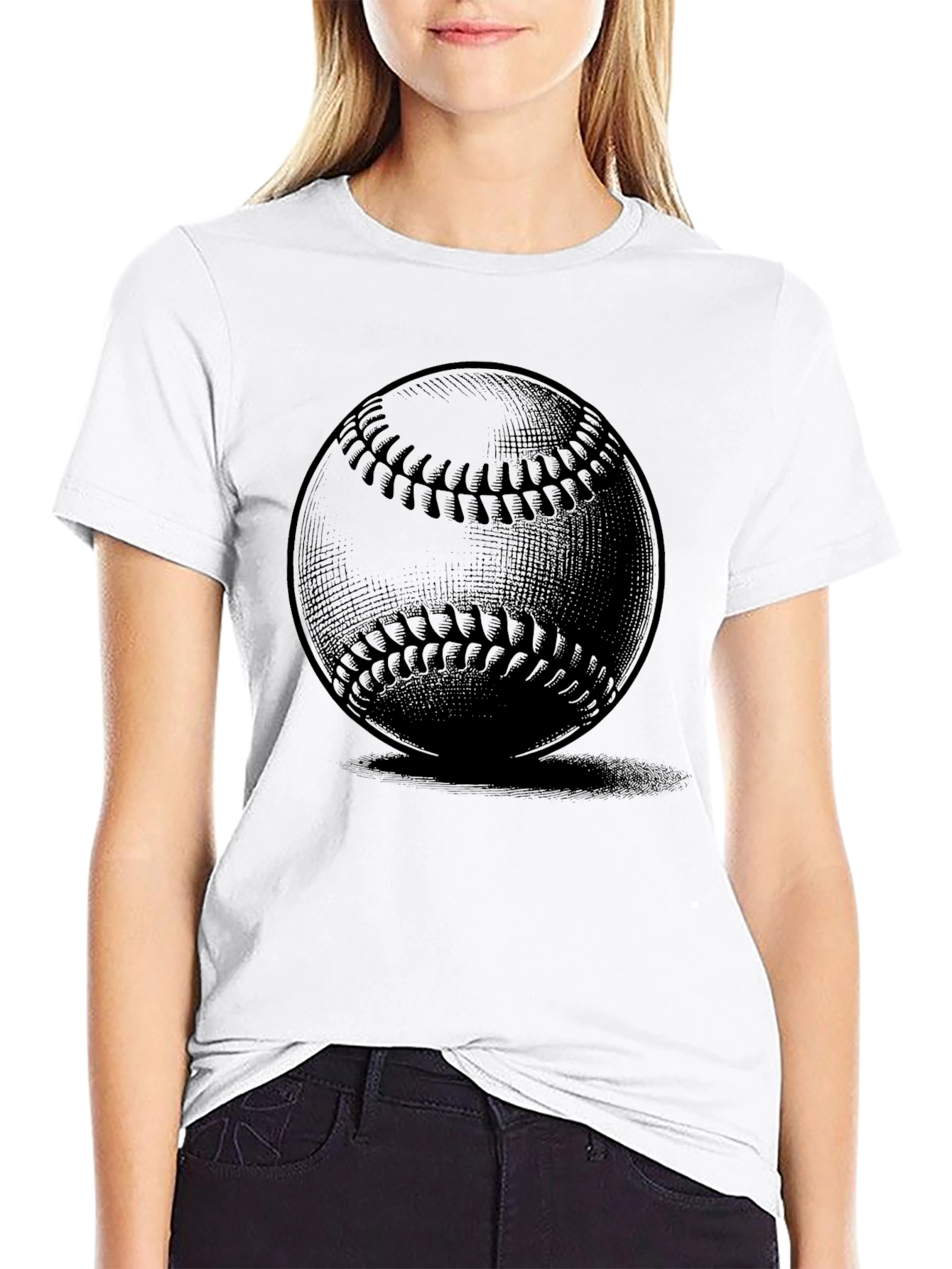 Black Baseball Graphic T-Shirt - Classic Sportswear view 9