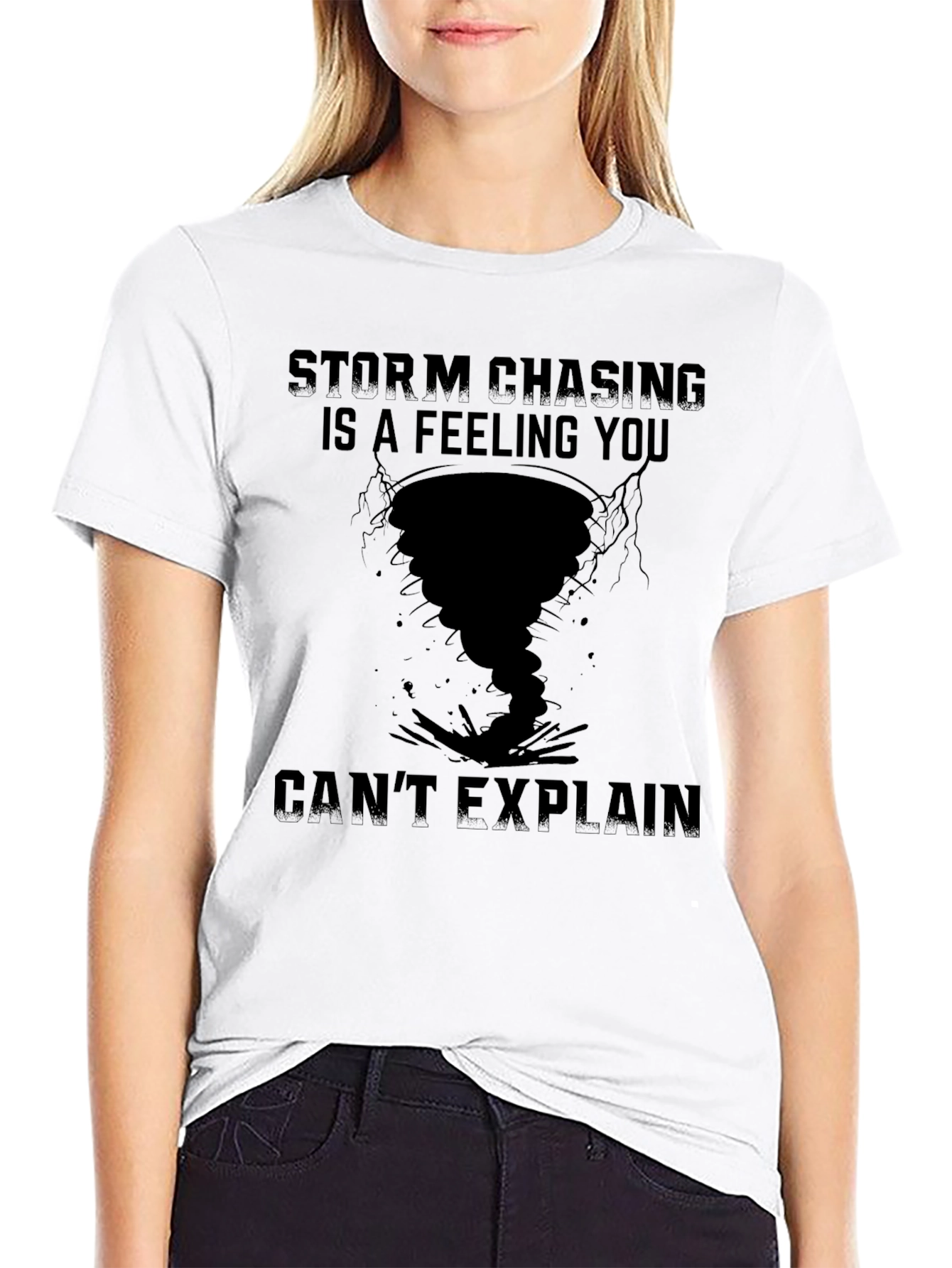 Black Storm Chasing T-Shirt - Weather Enthusiast Tee view 9