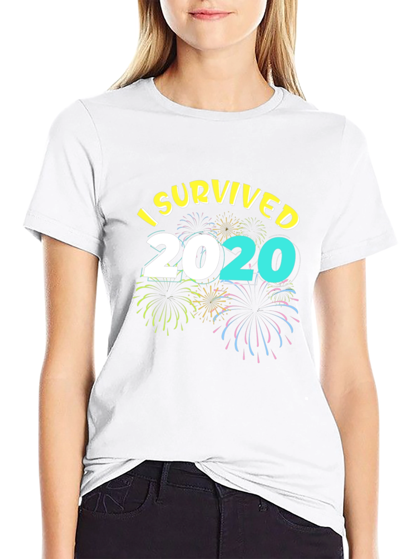 Black I Survived 2020 T-Shirt - Novelty Graphic Tee view 9