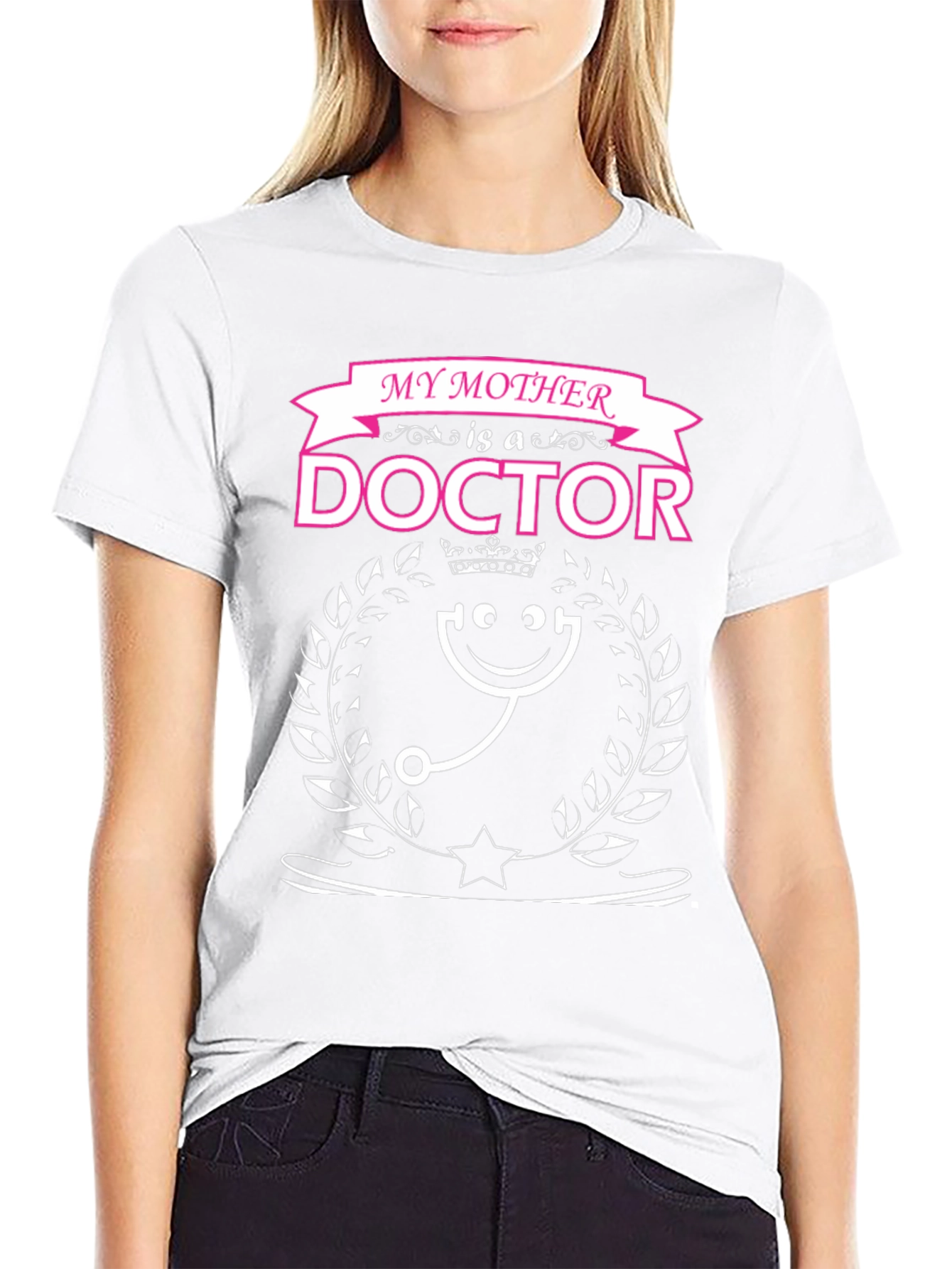 Black My Mother is a Doctor T-Shirt view 9