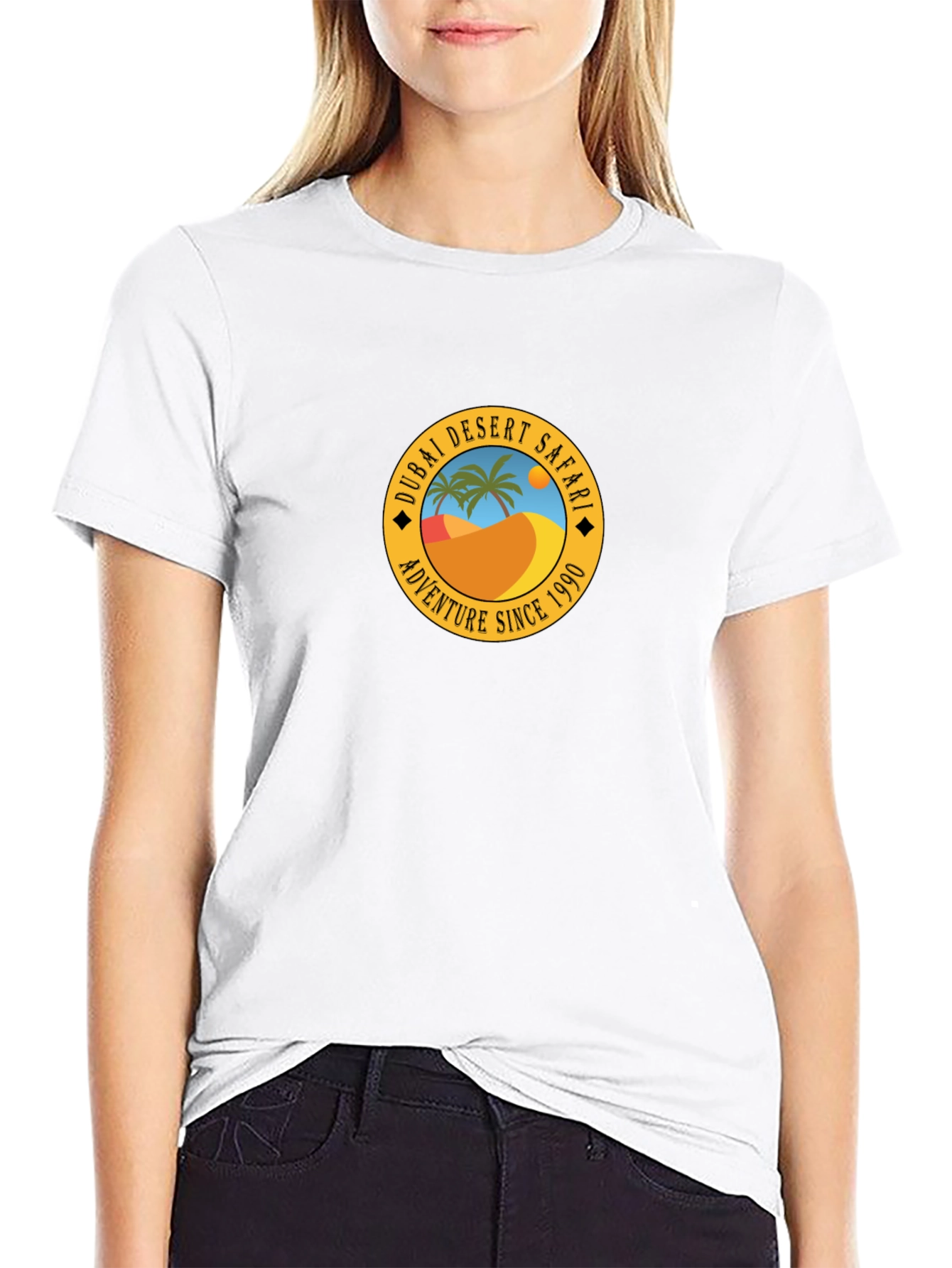 Black Dubai Desert Safari Adventure Tee view 9