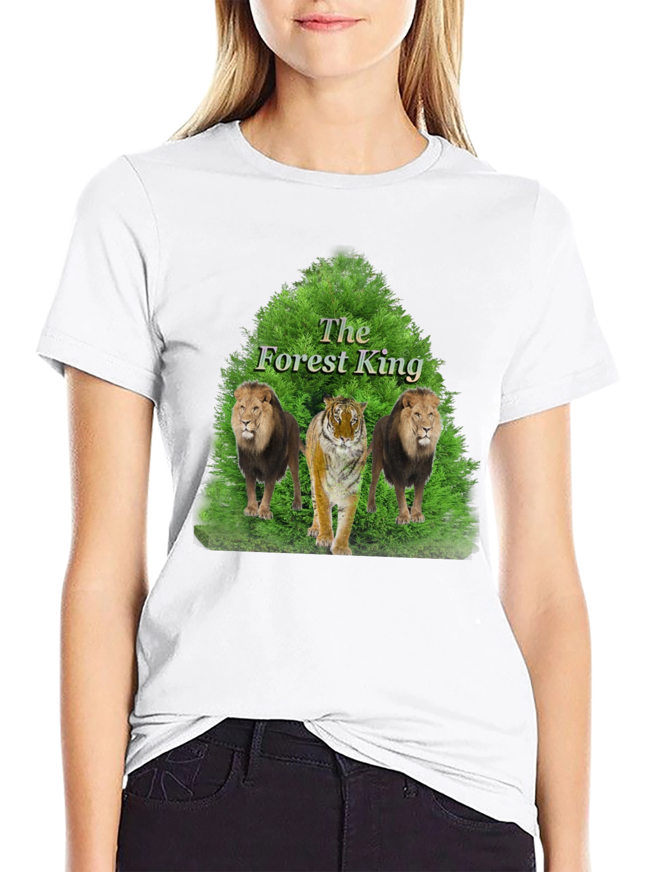 Black Forest King Graphic Tee - Lion & Tiger T-Shirt view 9