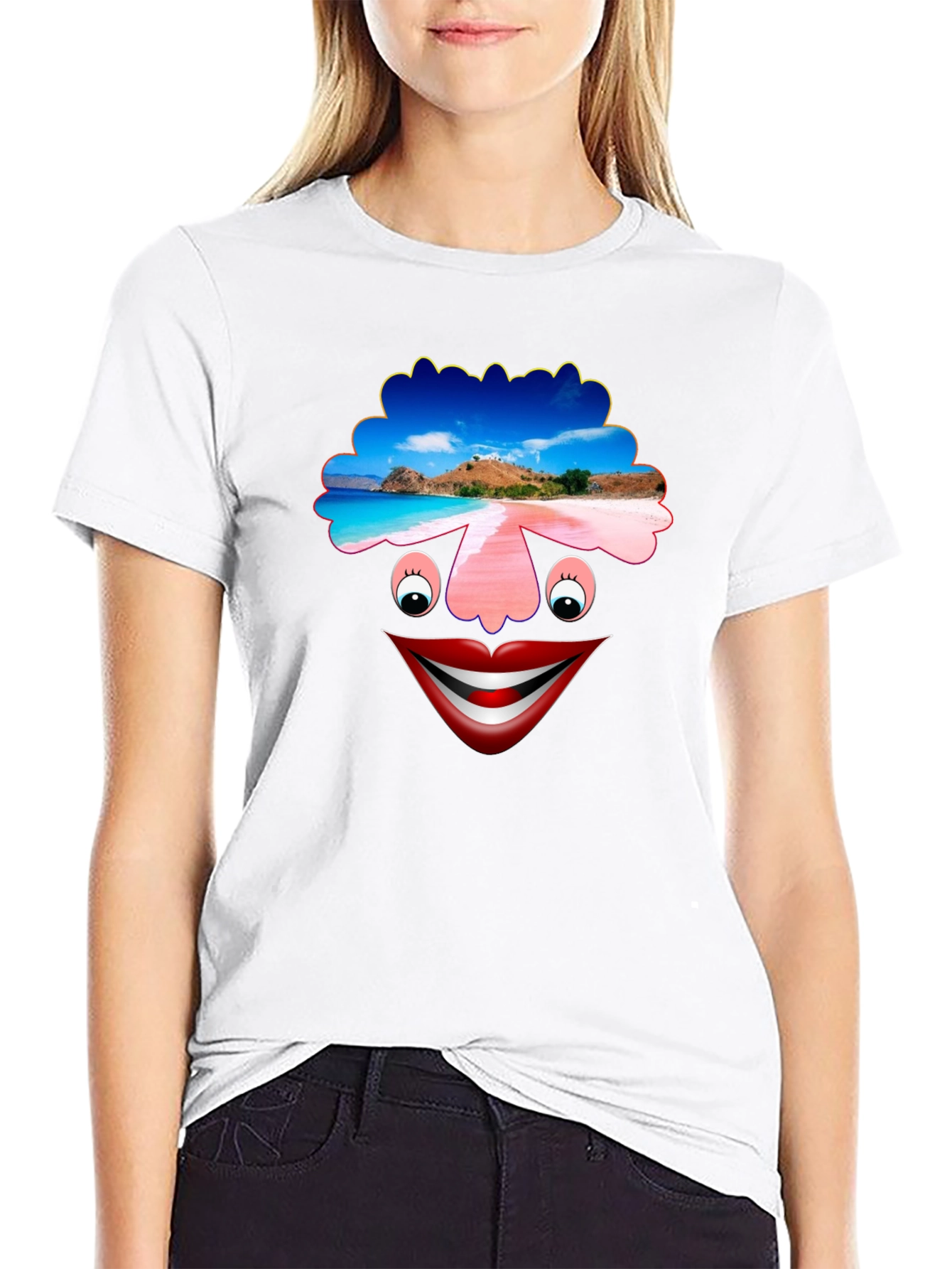 Black Funny Face Graphic T-Shirt view 9
