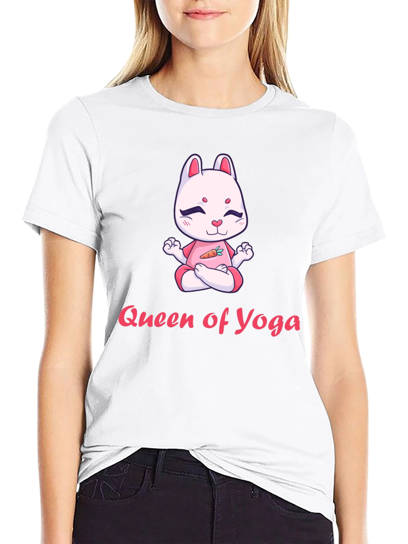 Black Queen of Yoga T-Shirt view 9