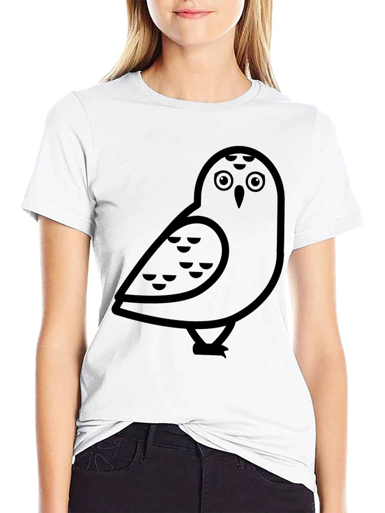 Black Black Owl Graphic Tee - Men's Casual T-Shirt view 9