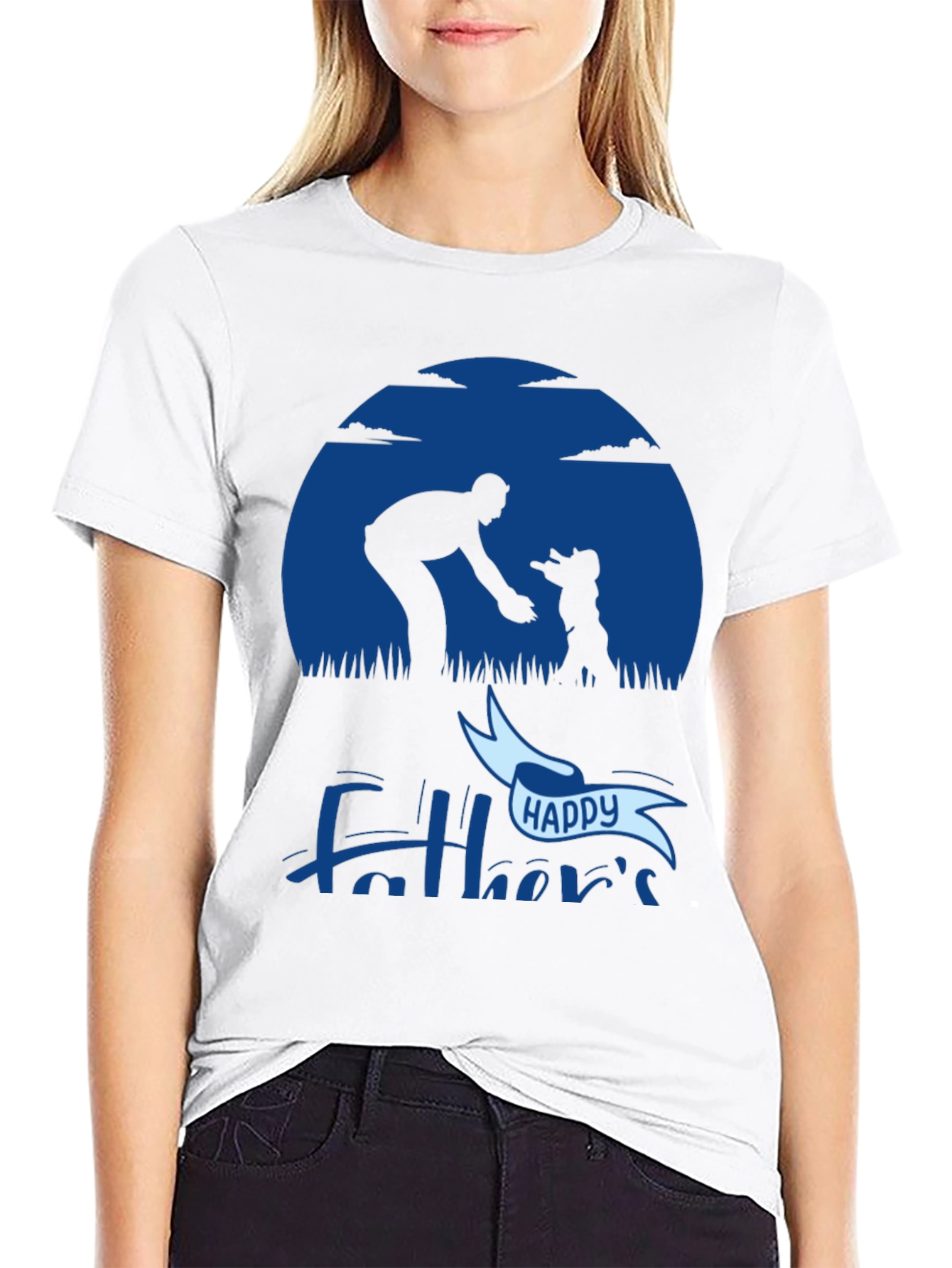 Black Happy Father's Day Black T-Shirt view 9