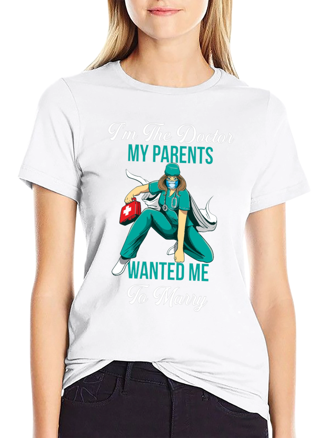 Black I'm The Doctor My Parents Wanted Me To Marry T-Shirt view 9