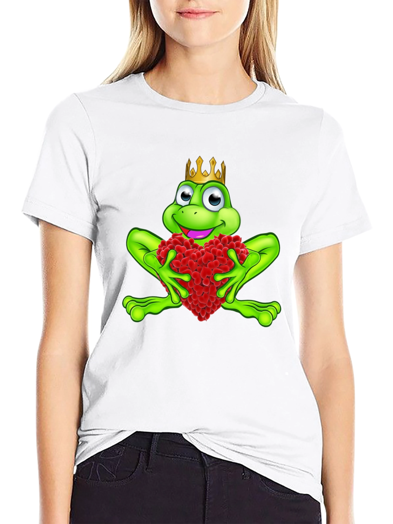 Black Frog Prince Heart T-Shirt - Men's Black Tee view 9
