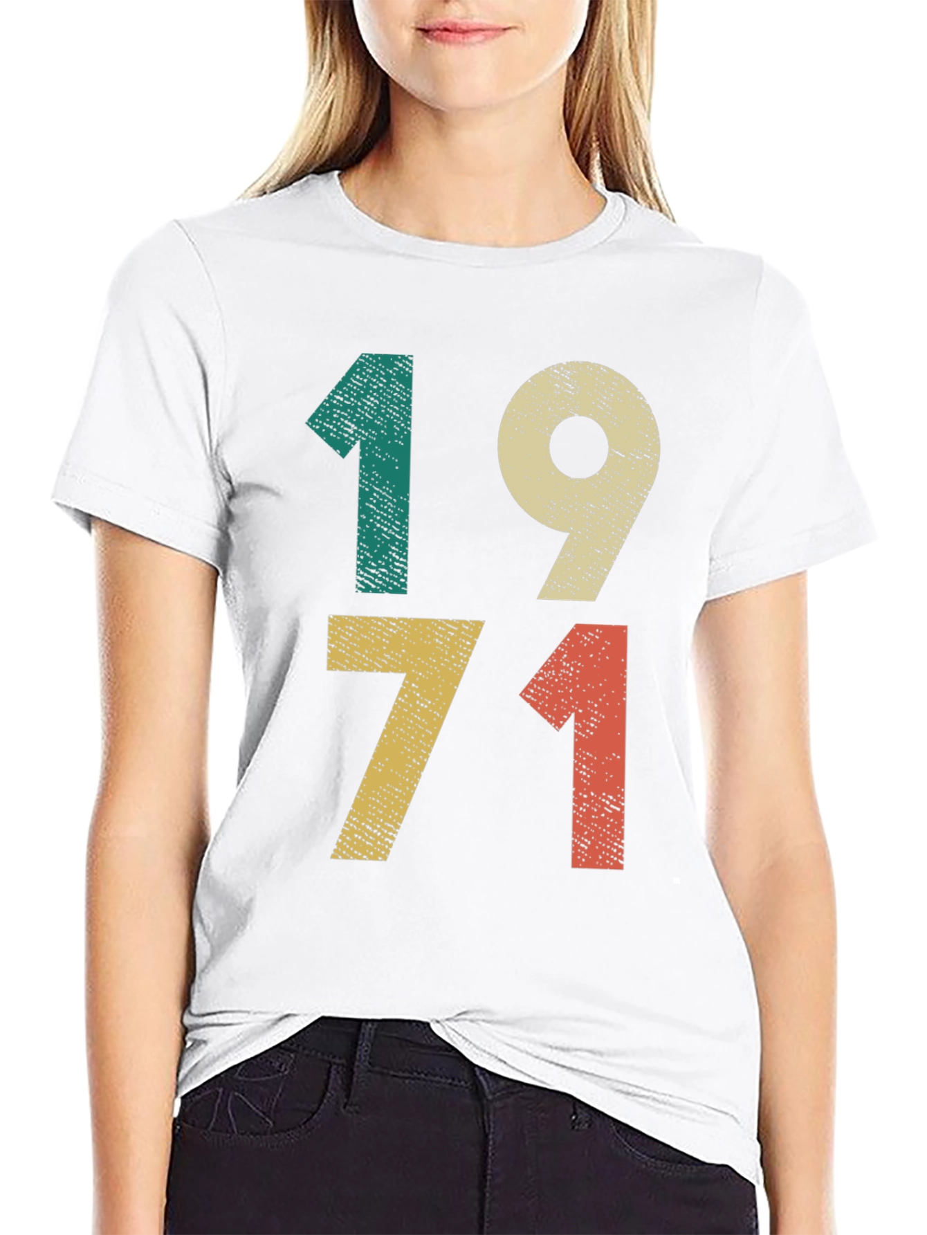 Black Retro 1971 T-Shirt - Vintage Style Birthday Tee view 9