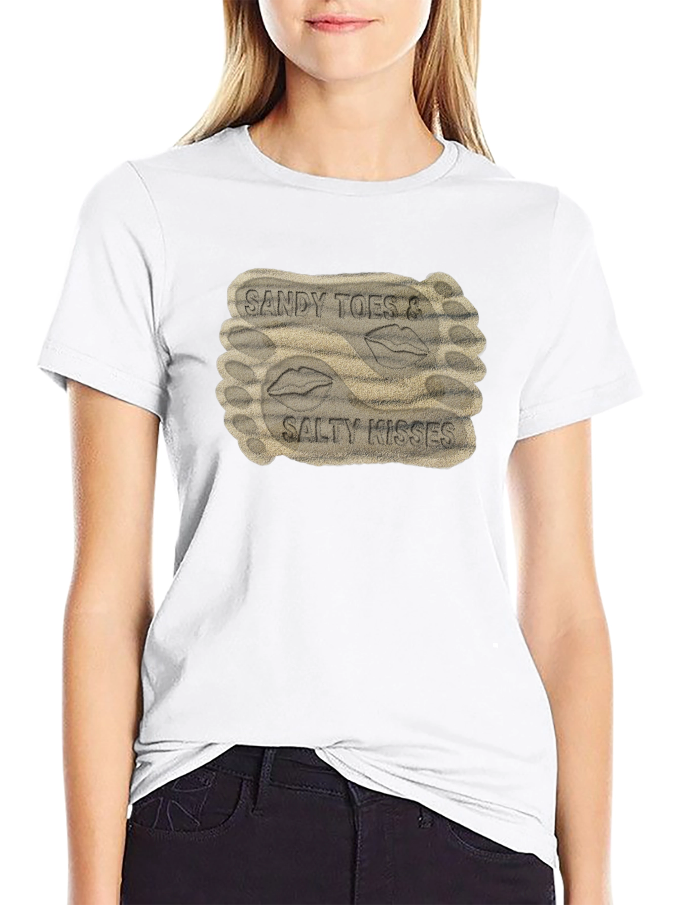 Black Sandy Toes & Salty Kisses Graphic Tee view 9