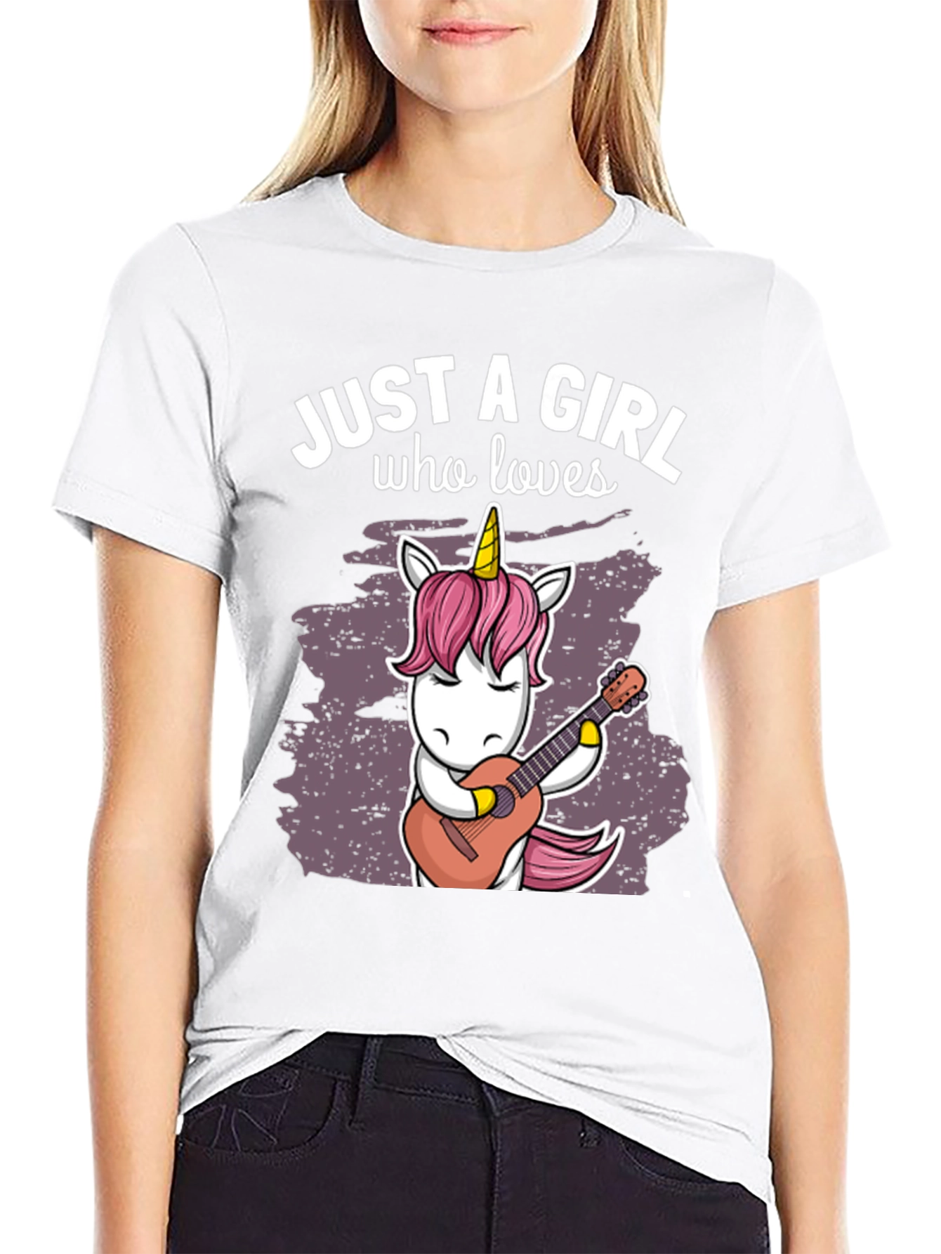 Just a Girl Who Loves Unicorns Guitar T-Shirt - 9