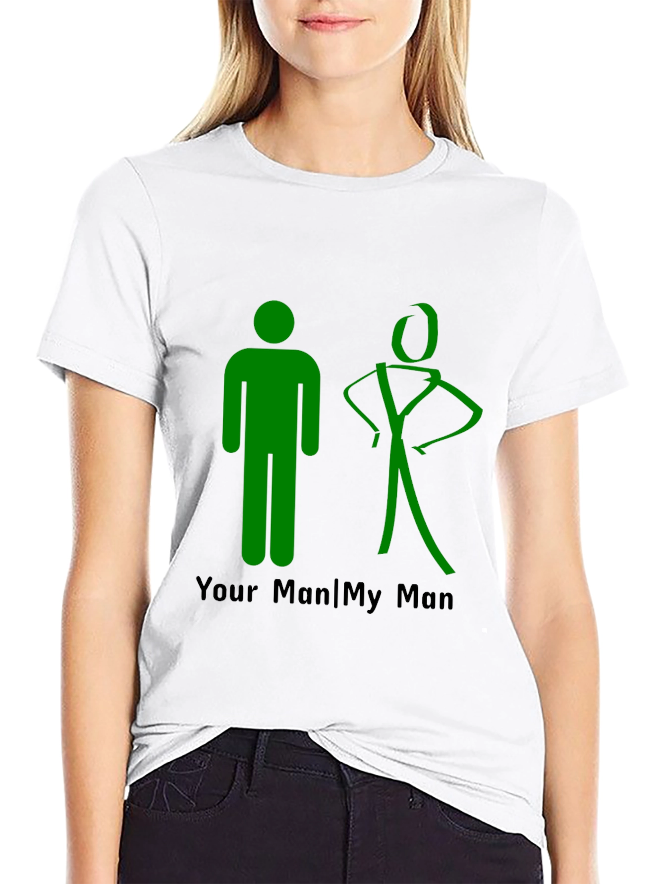 Black Your Man My Man Graphic Tee - Humorous T-Shirt view 9