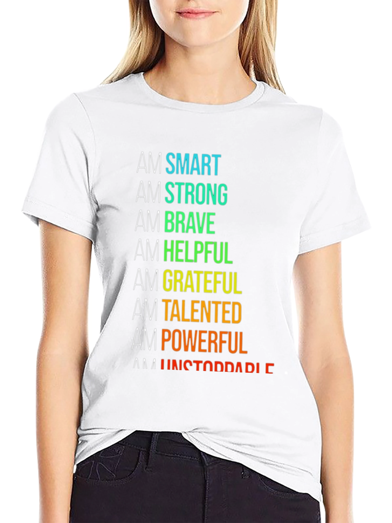 Black Affirmation T-Shirt: Smart, Strong, Brave & More! view 9