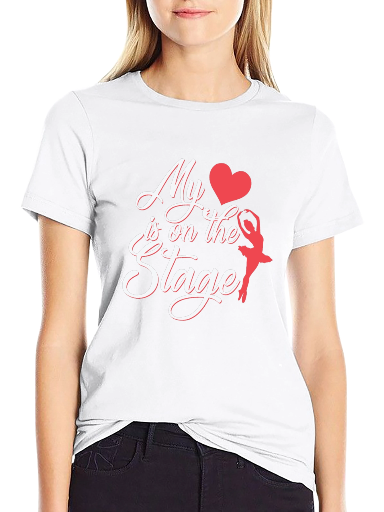 Black My Heart is on the Stage Ballet T-Shirt view 9