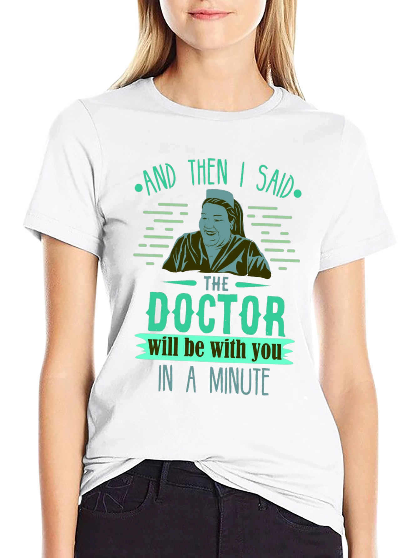 Black Funny Nurse T-Shirt - The Doctor Will See You Now view 9