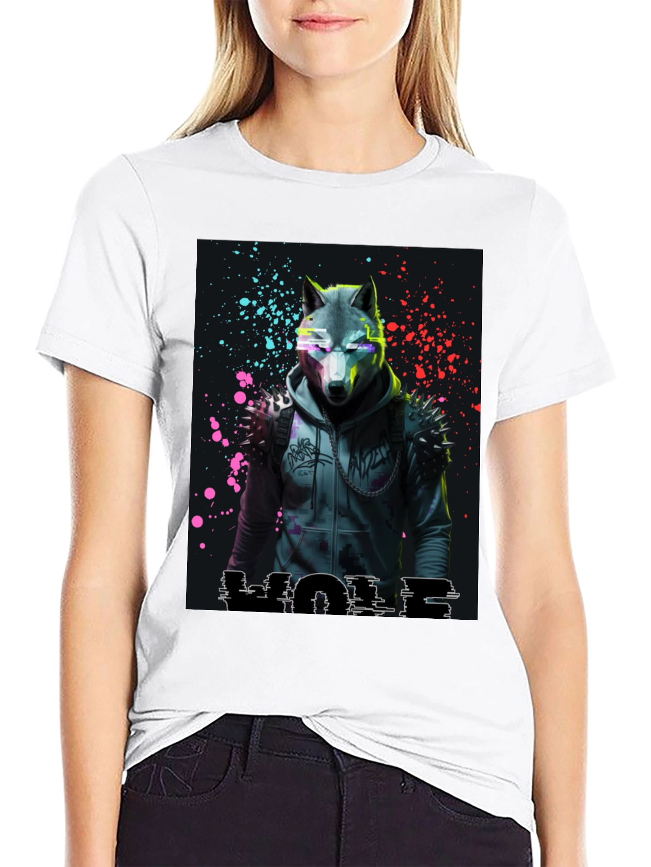 Black Wolf Graphic Tee - Urban Style view 9