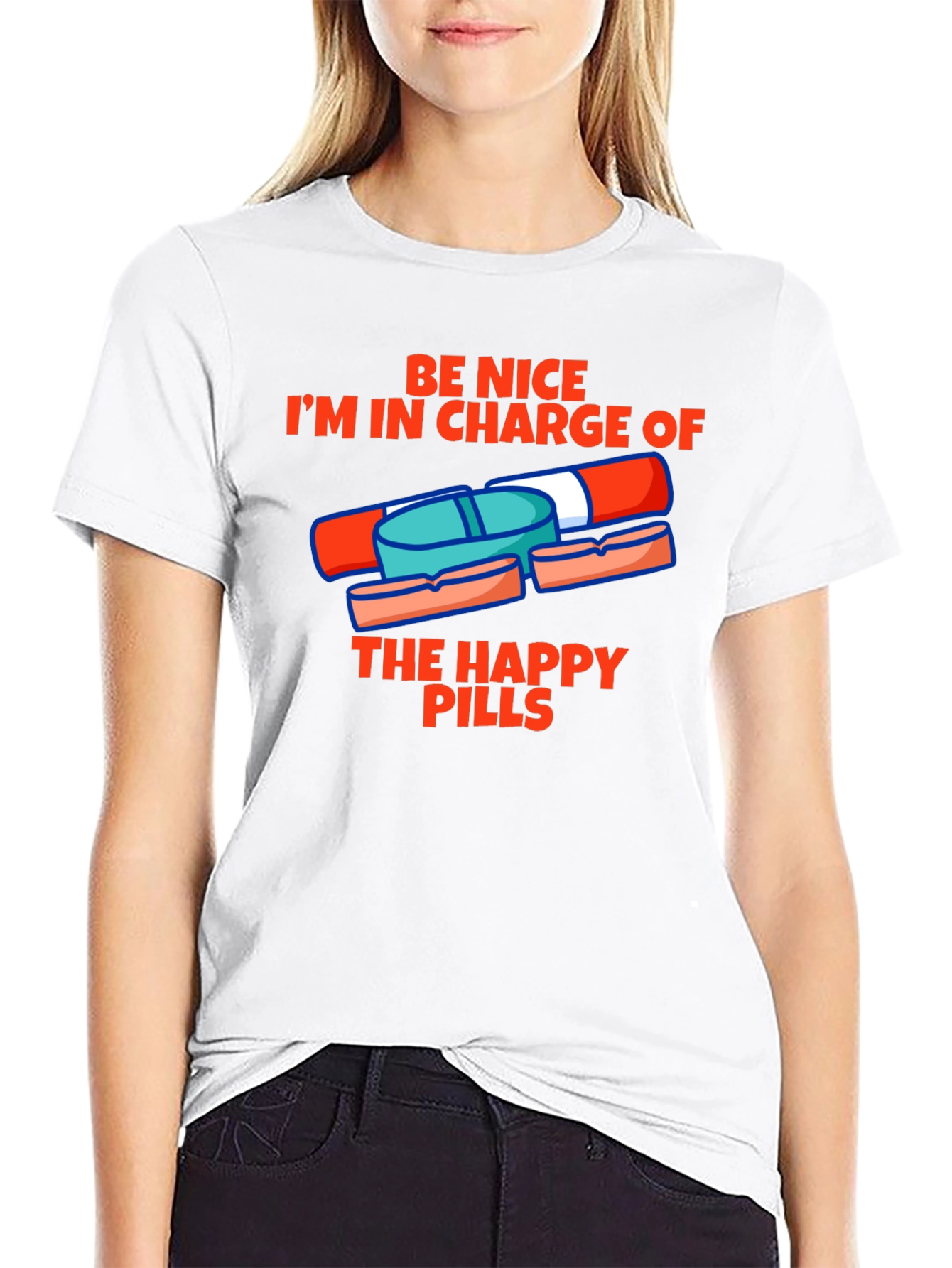 Black Happy Pills Graphic Tee - Be Nice T-Shirt view 9