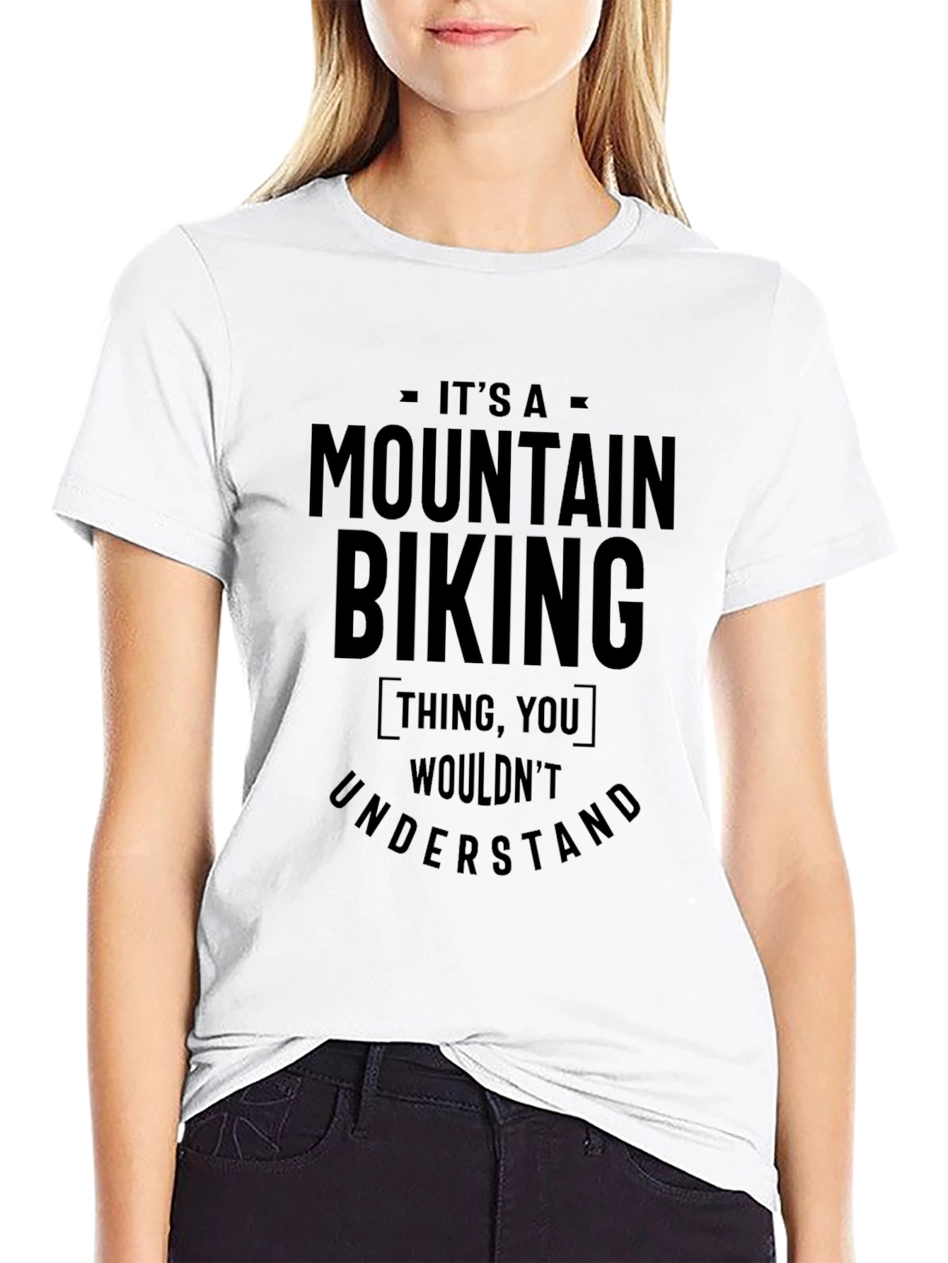 Black Mountain Biking Thing T-Shirt - Unique Graphic Tee view 9
