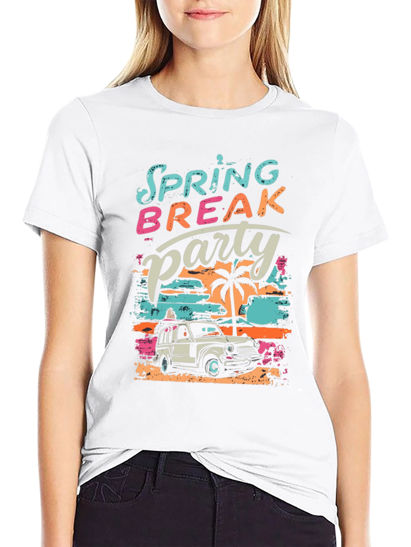 Black Spring Break Party Graphic T-Shirt view 9