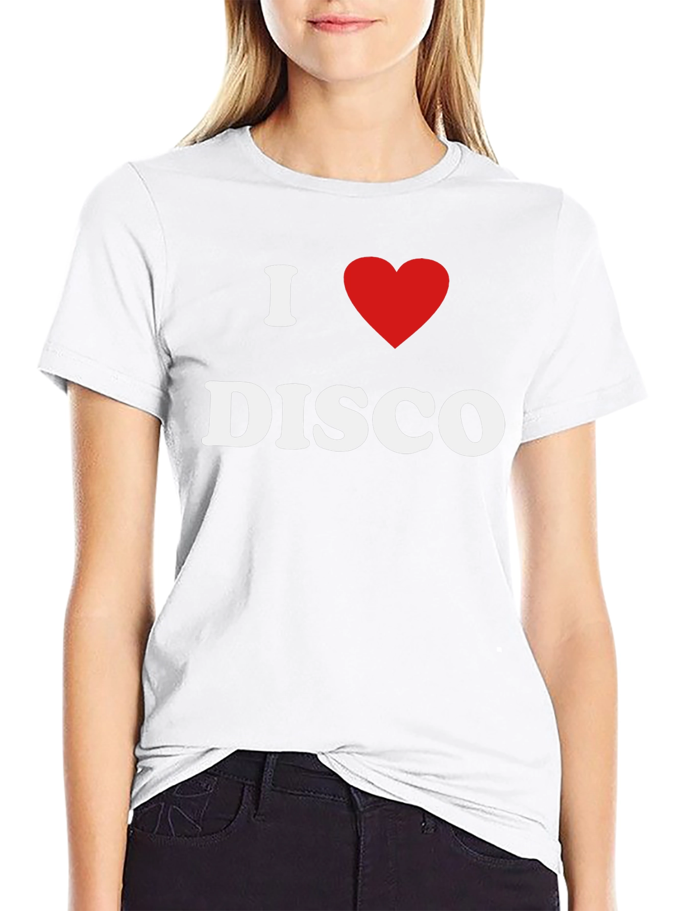 Black I Heart Disco T-Shirt - Retro Party Tee view 9