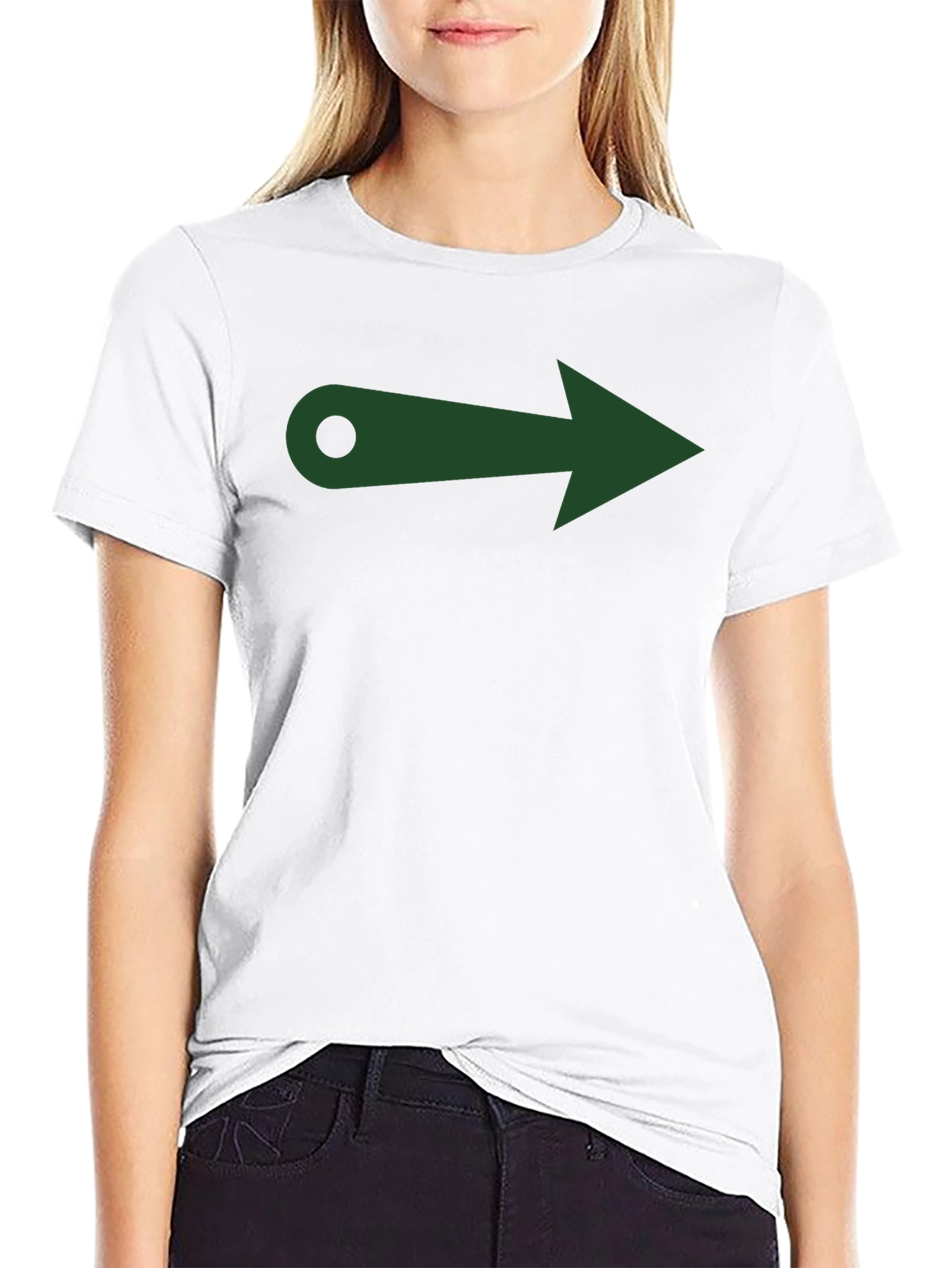 Black Directional Arrow Graphic Tee - Modern Style view 9
