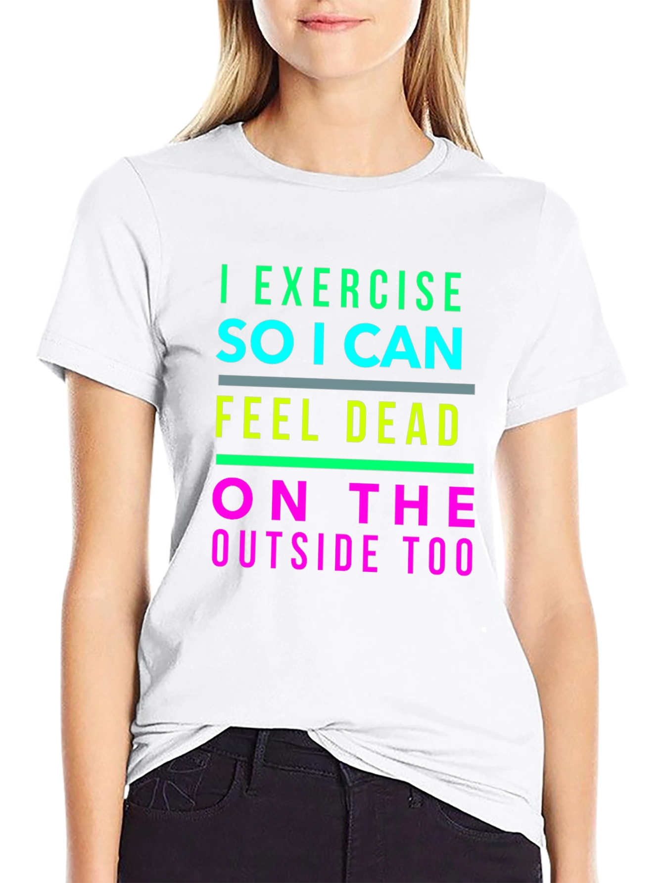 Black I Exercise So I Can Feel Dead T-Shirt view 9