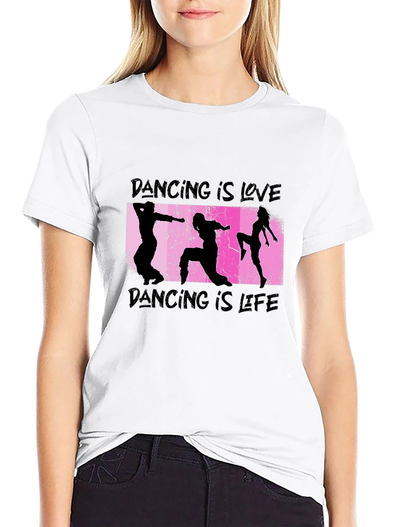 Dancing is Love Black Graphic Tee - 9