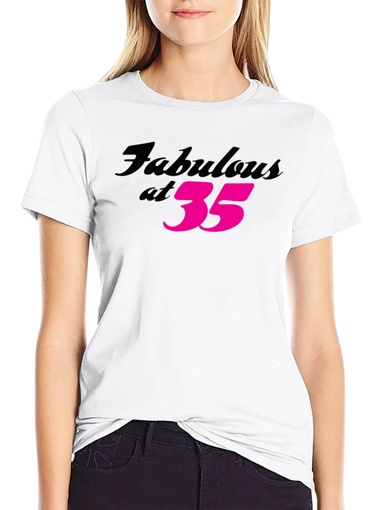 Black Fabulous at 35 Birthday T-Shirt view 9