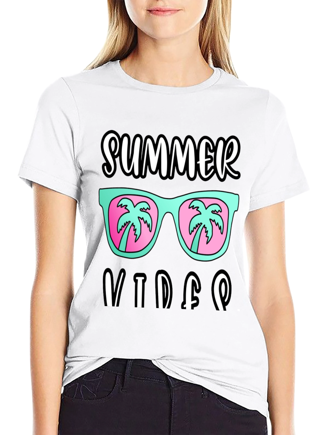 Black Summer Vibes T-Shirt view 9