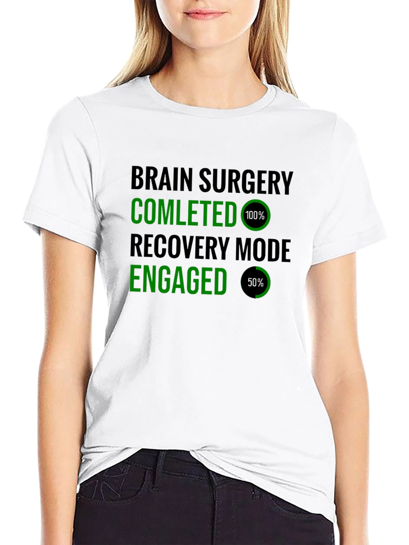 Black Brain Surgery Recovery Mode T-Shirt Funny view 9