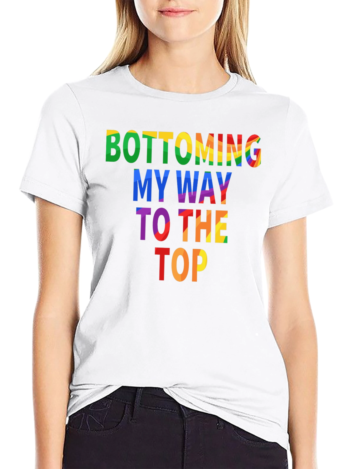 Black Bottoming My Way To The Top Graphic Tee view 9