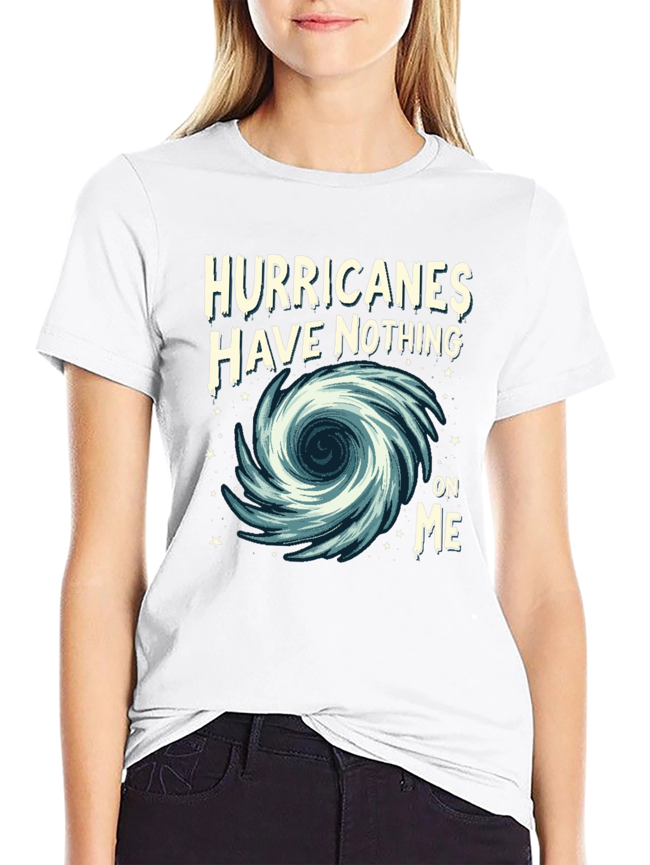 Black Hurricanes Have Nothing On Me Graphic Tee view 9