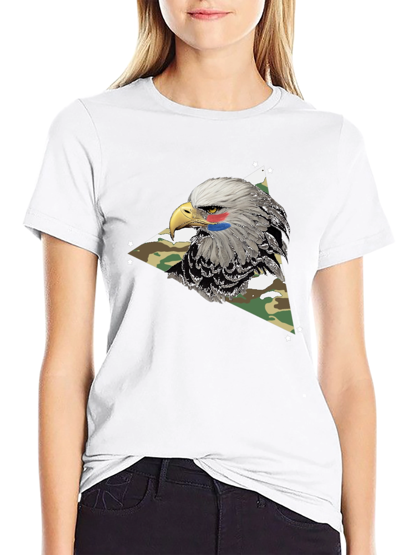 Black Eagle Camo Graphic Tee - Patriotic Style view 9