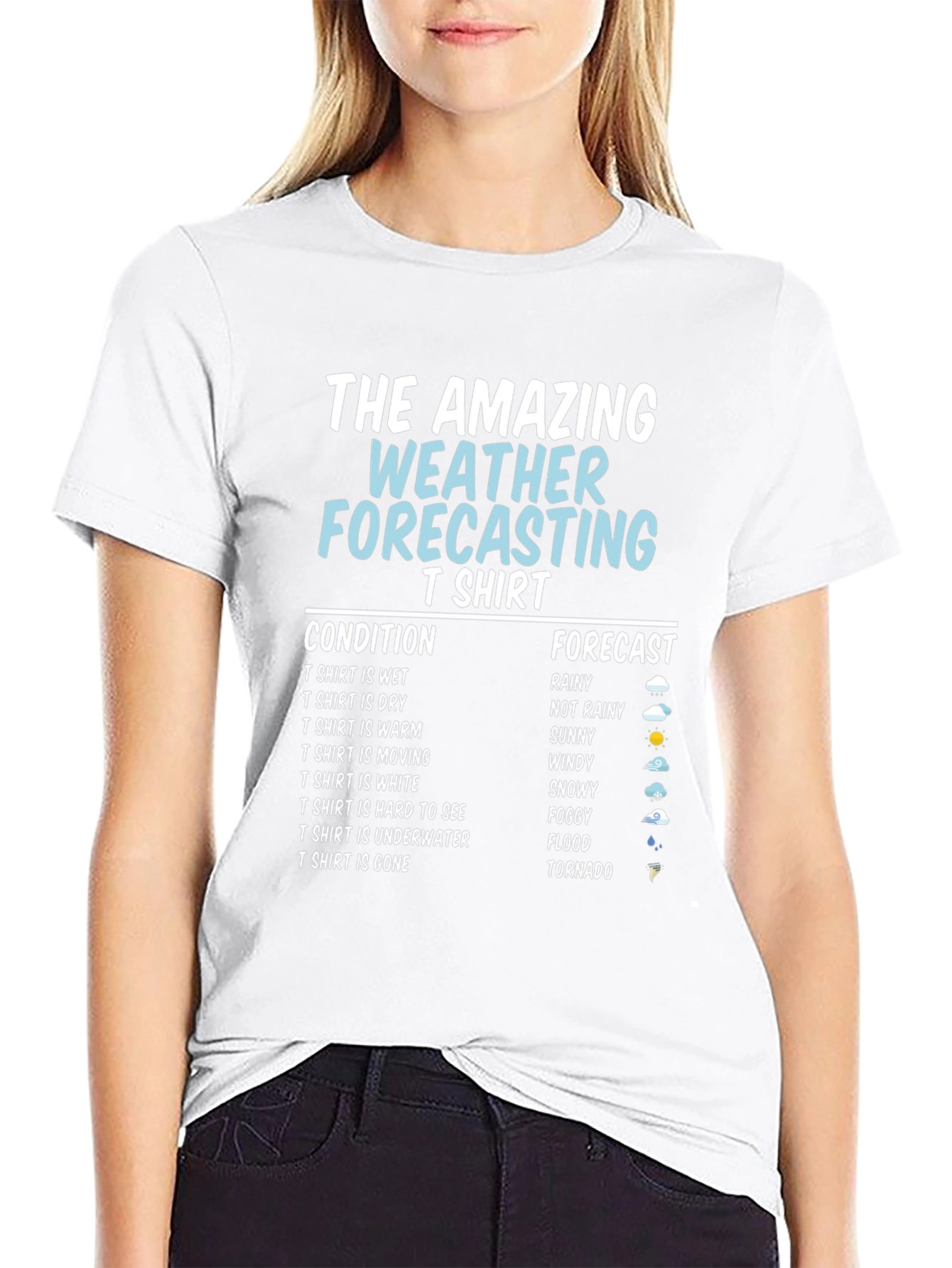 Black Amazing Weather Forecasting T-Shirt - Funny Gift view 9