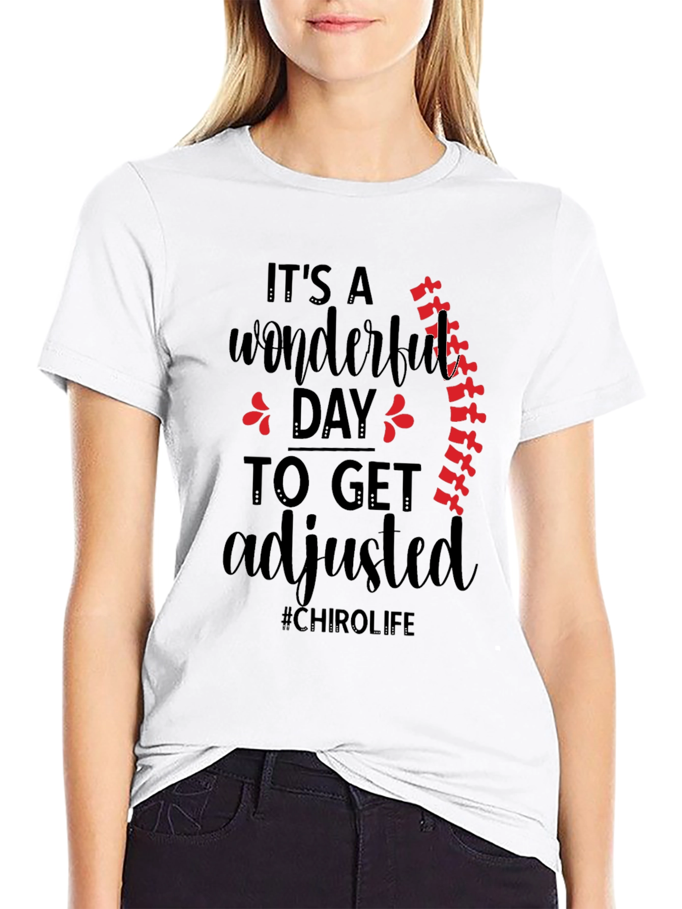 Black Chirolife Chiropractic Adjustment T-Shirt view 9