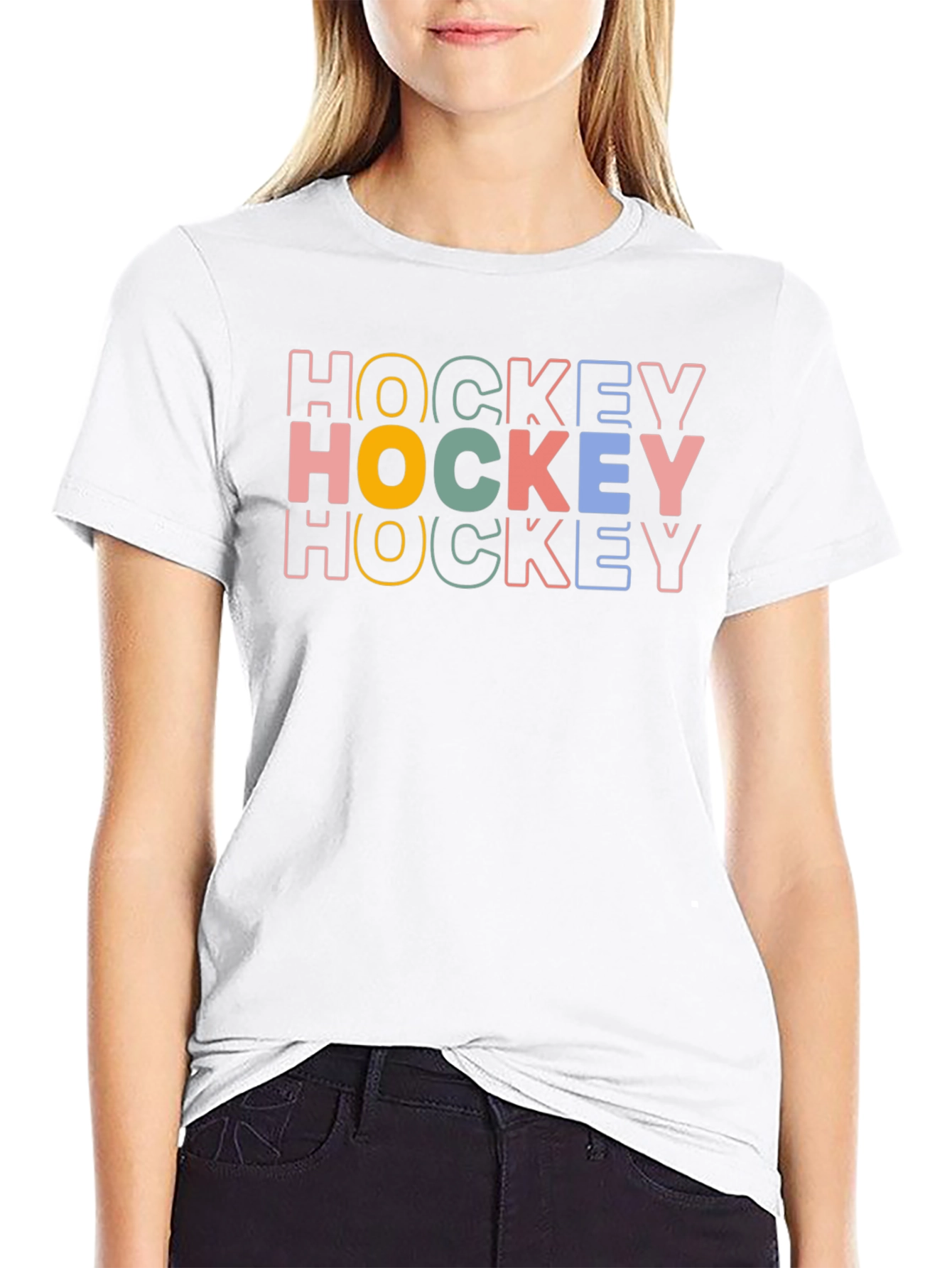 Black Retro Hockey T-Shirt - Stylish Sportswear view 9