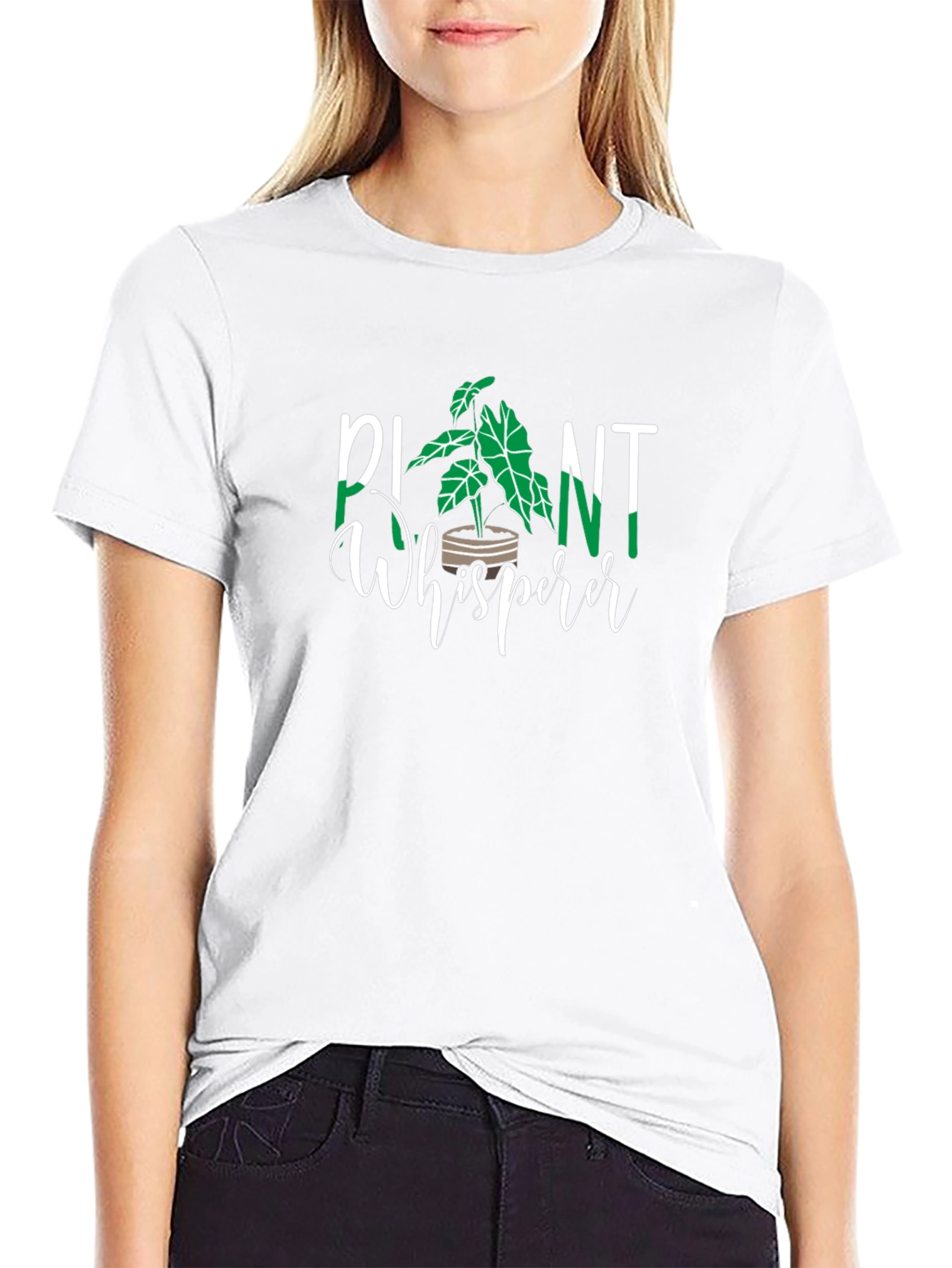 Black Plant Whisperer Graphic T-Shirt - Nature Lover Tee view 9