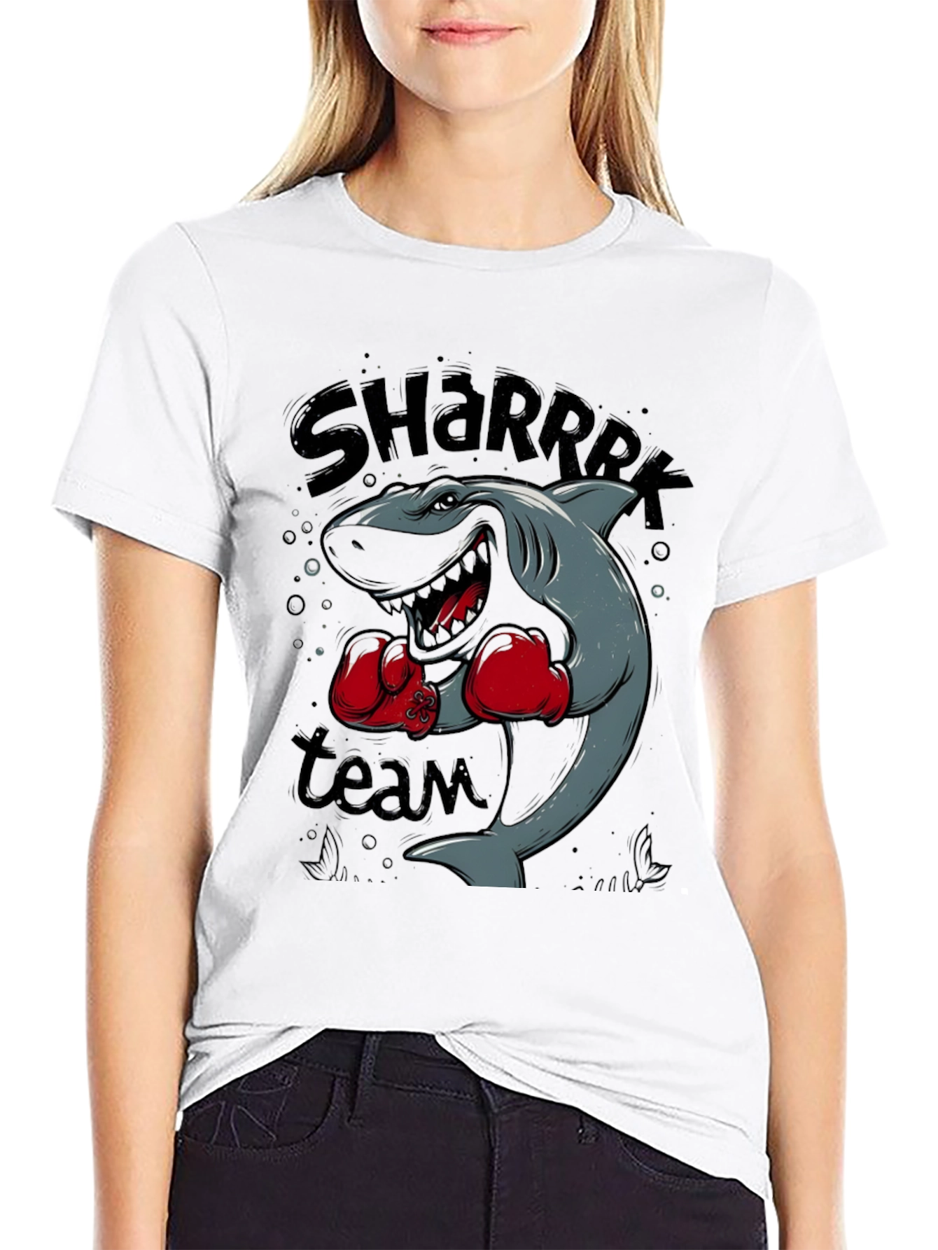 Black Shark Boxing Team Graphic Black T-Shirt view 9