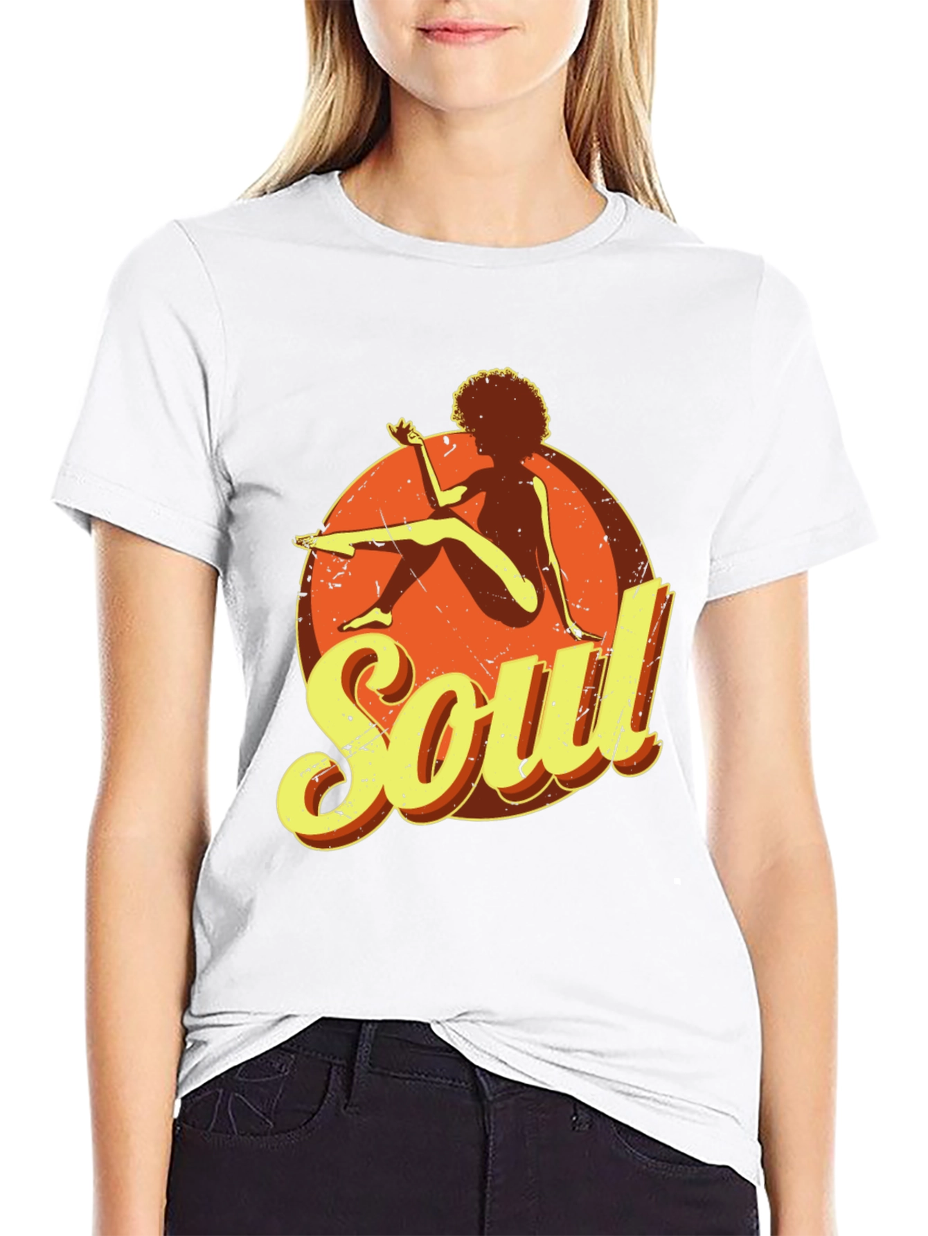 Black Soul Graphic T-Shirt - Retro Style Black Tee view 9