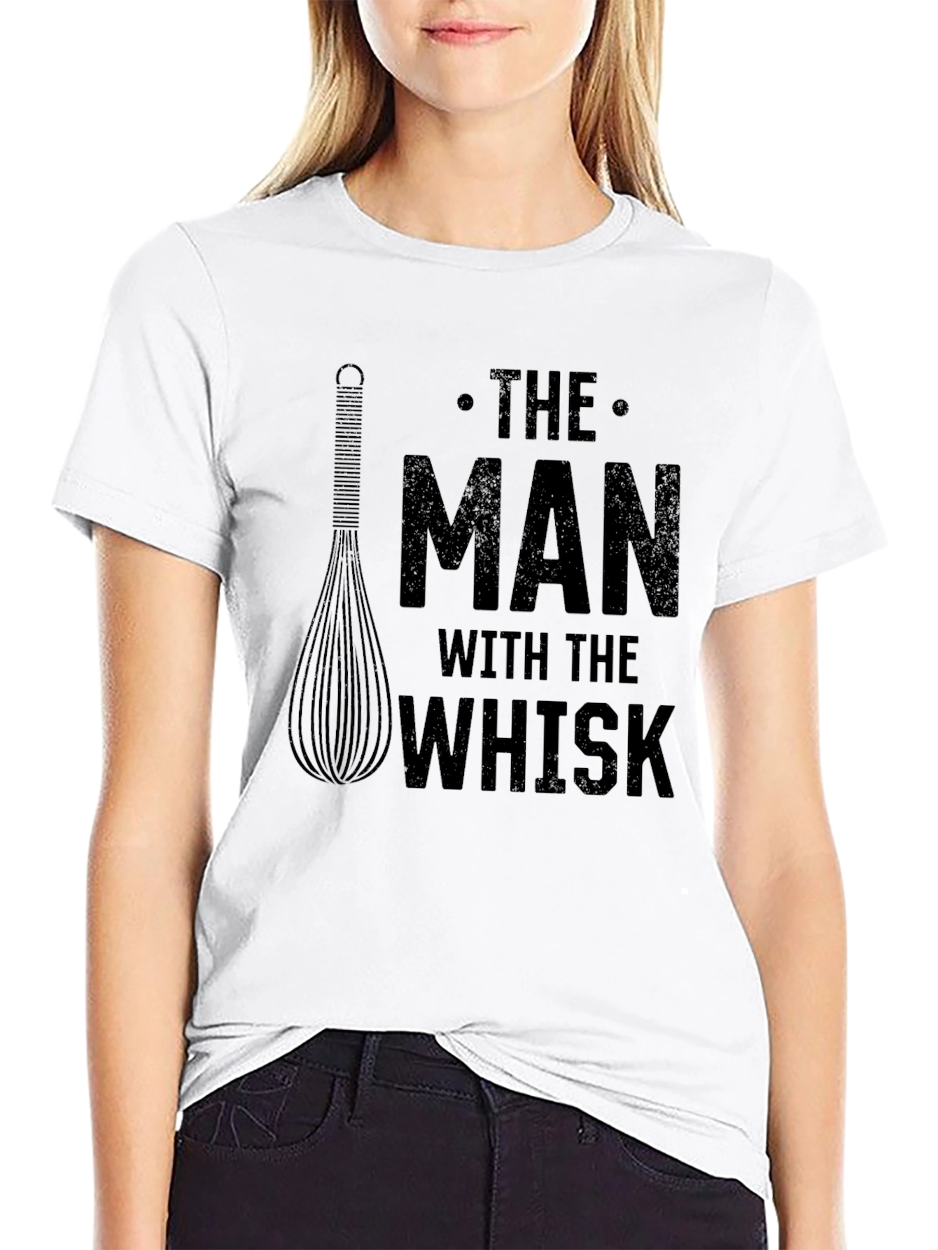 Black The Man With The Whisk Black T-Shirt view 9