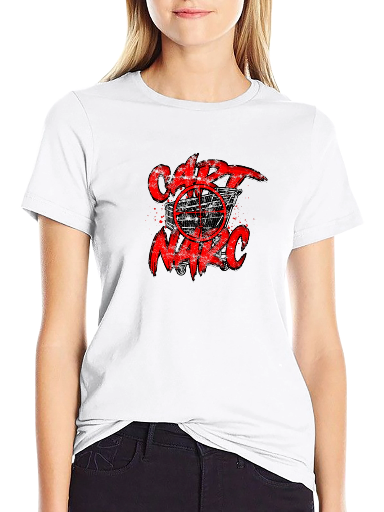 Black Cart Narc T-Shirt - Black Graphic Tee view 9