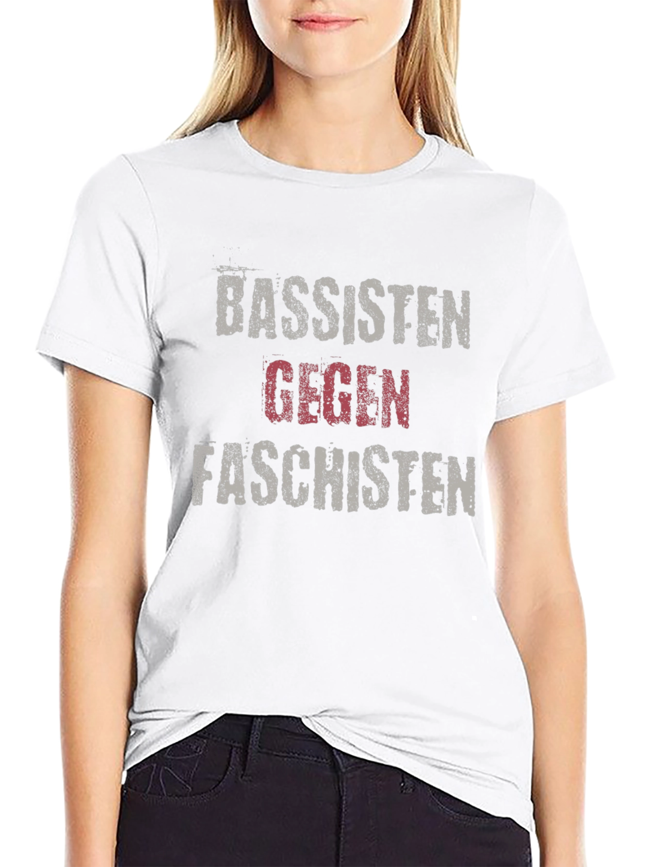 Black Bassisten Gegen Faschisten Anti-Fascist Political T-Shirt view 9