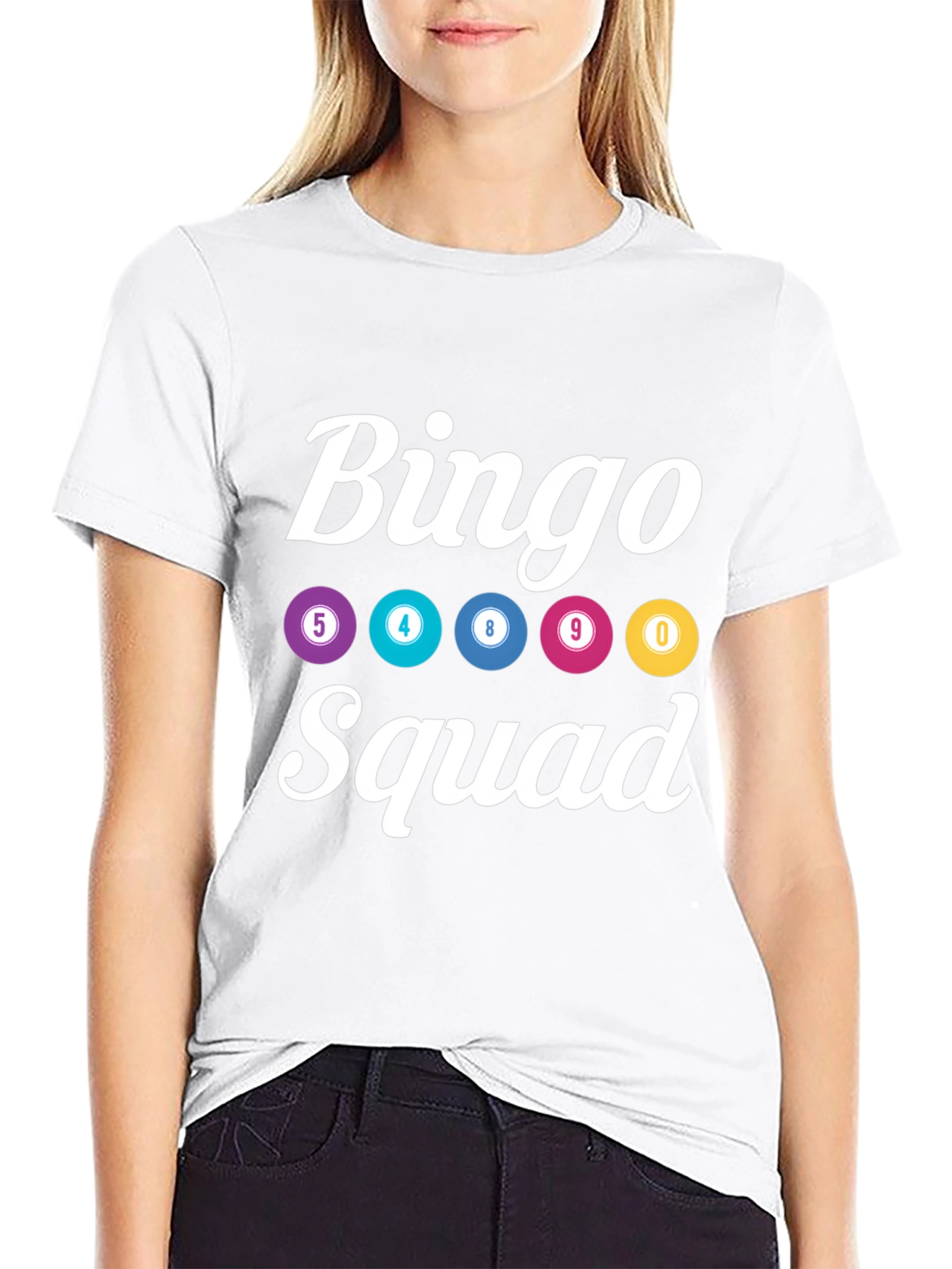 Black Bingo Squad T-Shirt - Lucky Numbers Graphic Tee view 9